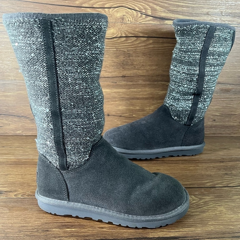 UGG Camaya Gray Suede Winter Boots Women’s Size 6 Shoes